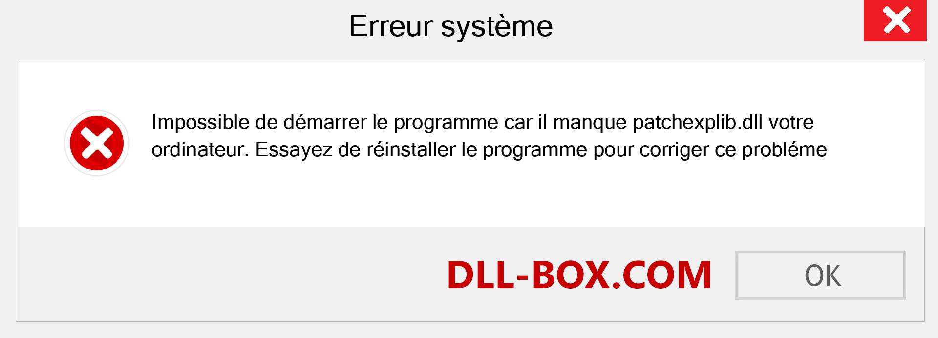 Le fichier patchexplib.dll est manquant ?. Télécharger pour Windows 7, 8, 10 - Correction de l'erreur manquante patchexplib dll sur Windows, photos, images